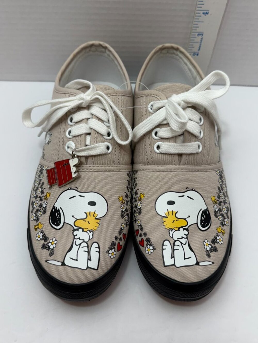 Peanuts Snoopy Woodstock Bradford Exchange 7.5 Shoes Happiness Is Friendship